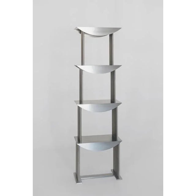 Limited edition etagere standing shelf in stainless steel by sashaxsasha limited edition of 12 + 2 a.p dimensions: d 30 x...