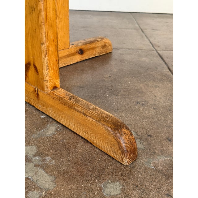 Vintage 1970's Solid Pine Scandinavian Dining Table For Sale - Image 18 of 18
