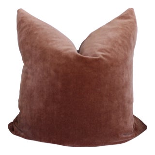 Scalamandré Style Velvet (Double Sided) Pillow 24" X 24"/Down Insert For Sale