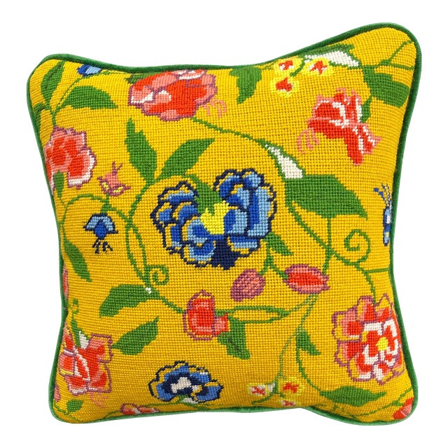 Vintage Needlepoint Pillow Chairish