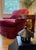 Custom Lounge Chair & Ottoman Set in Burgundy by Dapha For Sale - Image 16 of 18