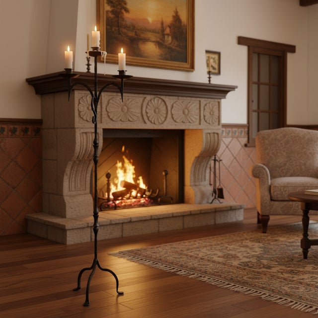 Towering Elegance: The 52-Inch Classic Iron Candelabra ️ Elevate your home decor literally and figuratively with this...