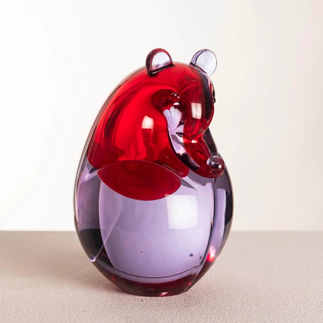 Purple Vintage Murano Glass Sculpture by Antonio Da Ros for Cenedese, 1960 For Sale - Image 8 of 10