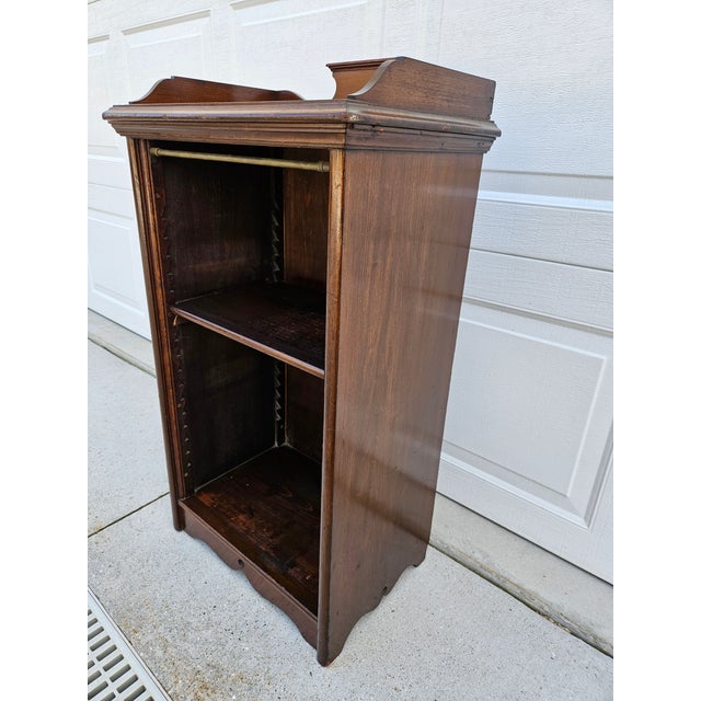 Antique Wooden Open Bookcase - Adjustable Shelf For Sale - Image 6 of 18