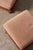 English Pair of English Footstools on Wooden Feet and Rose Velvet Upholstery For Sale - Image 3 of 5