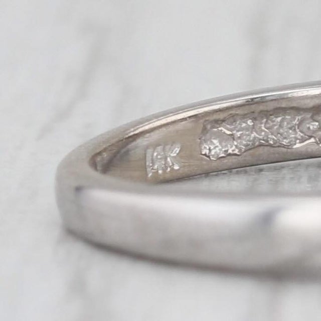 0.81ctw Diamond 3-Stone Engagement Ring 14k White Gold Size 9.25 Ring For Sale In Greensboro - Image 6 of 8