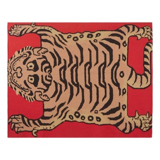 Tibetan Tiger Throw, Rosso For Sale