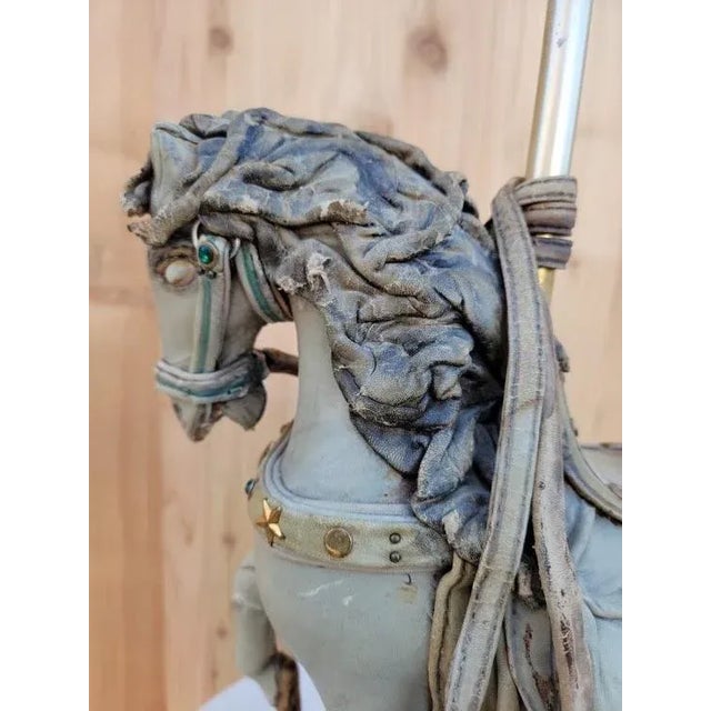 Late 20th Century Vintage Leather Carousel Horse Signed by Teresa Corning For Sale - Image 5 of 12