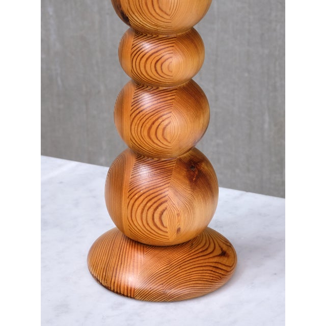 Mid-Century Modern Swedish Modern Table Lamp in Pine by Stig Johnsson, 1970s For Sale - Image 3 of 12