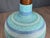Mid 20th Century Danish Modern Blue Turquoise Striped Pottery Table Lamp For Sale - Image 4 of 14