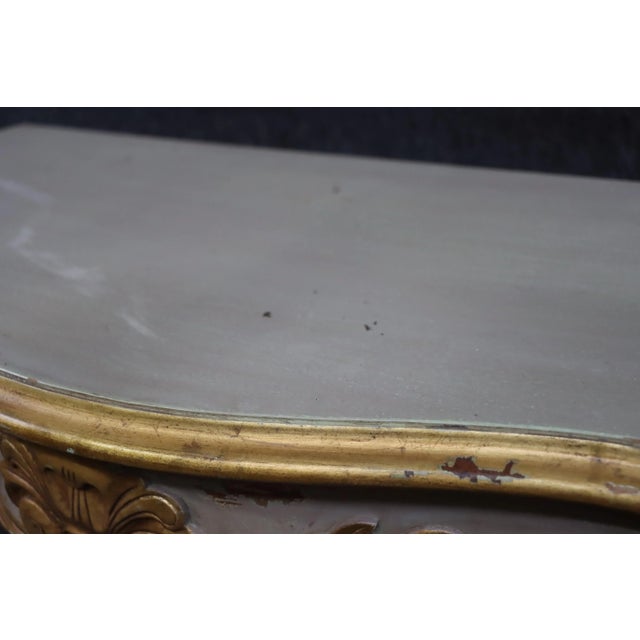 Wood Louis XV Style Demi-Lune For Sale - Image 7 of 8
