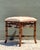 Vintage Faux Bamboo Wood Low Stool For Sale - Image 9 of 12
