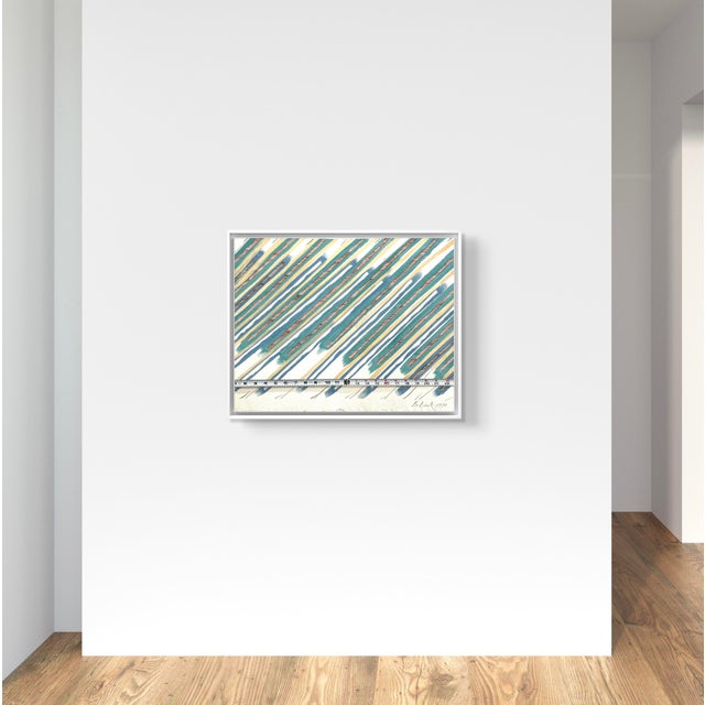 Green Barbara Beck 1990 Abstract Painting on Paper - Signed/Dated/Unframed For Sale - Image 8 of 8