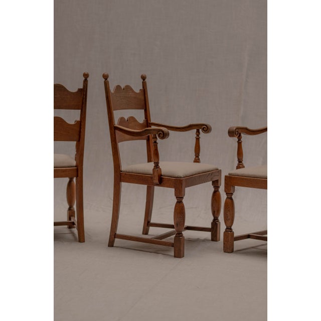 Mid-Century French Dining Chairs after Charles Dudouyt, 1950s, Set of 4 For Sale - Image 11 of 18