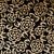 SAMPLE - Schumacher Angelica Floral Fabric In Gold & Noir For Sale