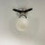 Metal Mid-Century Modern Italian Round Opaline Glass Chandelier, 1960s For Sale - Image 7 of 16