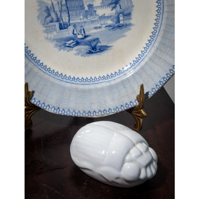Vintage Italian Ceramic White Porcelain Scarab by Bellini For Sale In Washington DC - Image 6 of 6