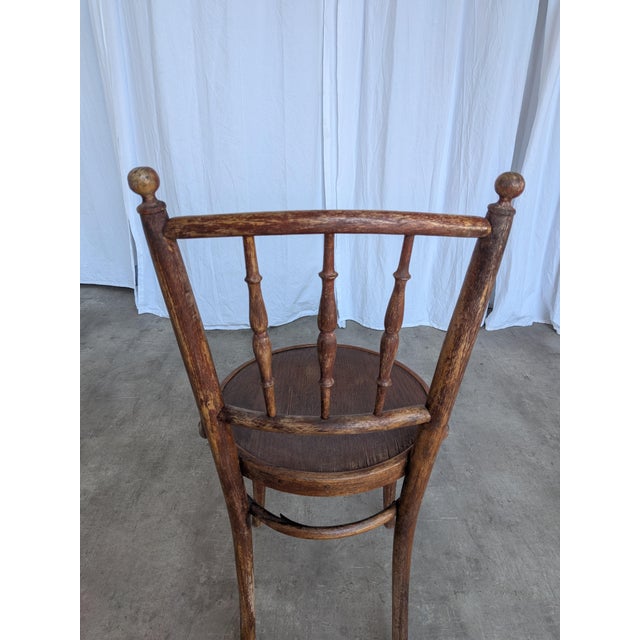 Vintage Carved Bentwood Dining Chair in the style of Thonet Style, 1960s For Sale - Image 11 of 18