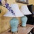 Pair of Vintage Celadon Glazed Ceramic Ginger Jar Table Lamps For Sale - Image 11 of 18