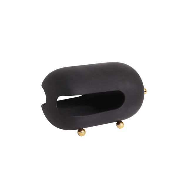 Small Anfore Vase in Black by Zpstudio For Sale - Image 6 of 7
