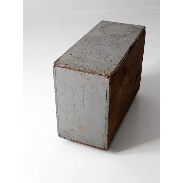 Vintage Industrial Wood Rolling Trunk For Sale - Image 10 of 13