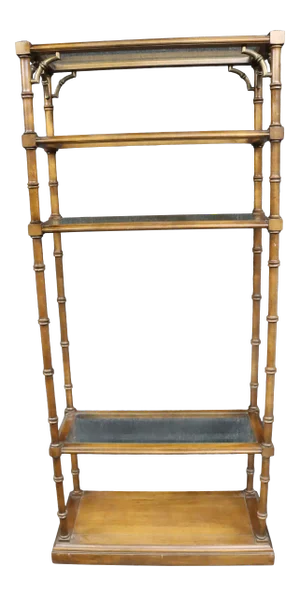 Regency Style Faux Bamboo Maple Etagere