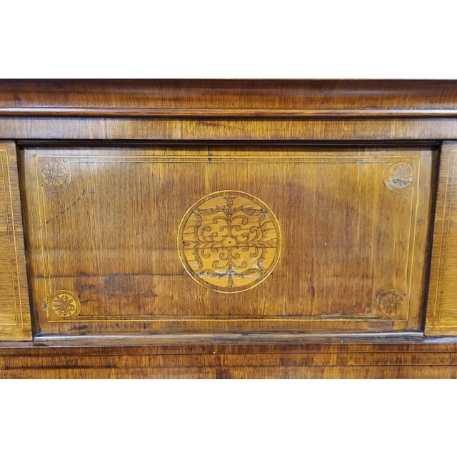 German 19th C Biedermeier Carved & Seaweed Inlaid Wall Mirror For Sale In New York - Image 6 of 10