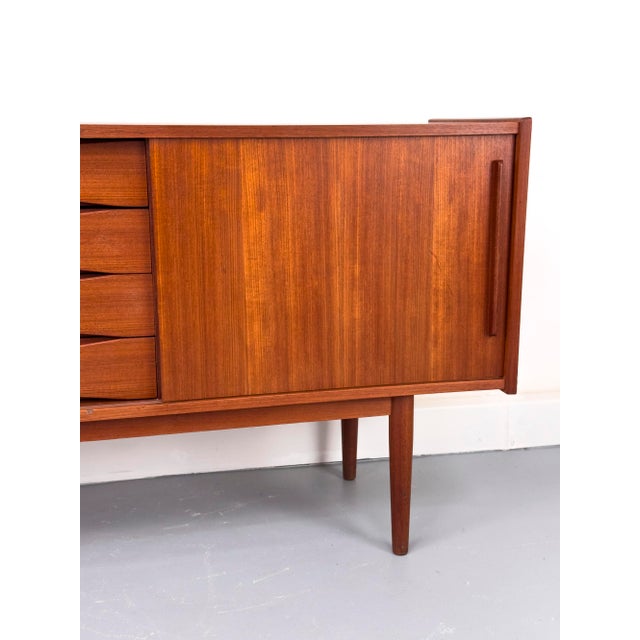 1960s Vintage Sideboard in Teak with Drawers and Sliding Doors, 1960s For Sale - Image 5 of 18
