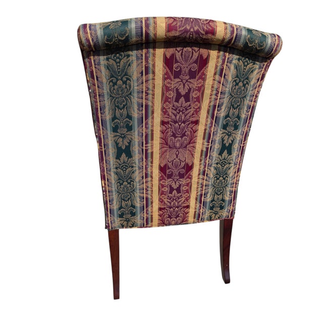 1990s Hickory Chair Co. Armchair Gainsborough Regency Bergere Lounge Louis XV Mahogany For Sale - Image 12 of 15