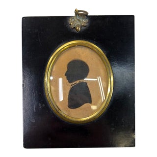 Early 19th-Century Regency Silhouette Portrait Miniature by C.F. Trummer, 1824 For Sale