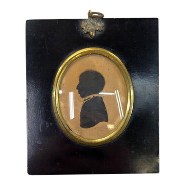 Early 19th-Century Regency Silhouette Portrait Miniature by C.F. Trummer, 1824 For Sale
