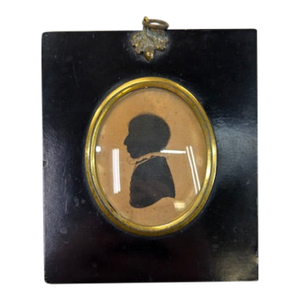 Early 19th-Century Regency Silhouette Portrait Miniature by C.F. Trummer, 1824