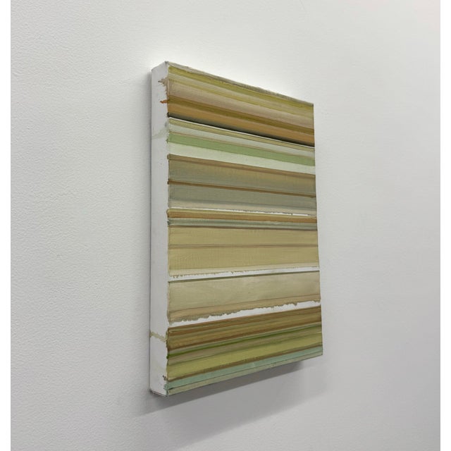 Contemporary Signed Striped Abstract Painting on Canvas For Sale In West Palm - Image 6 of 6
