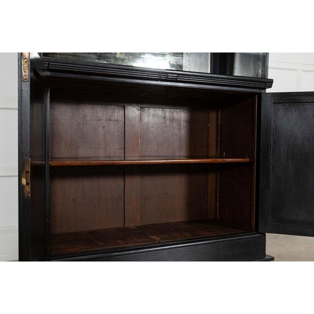 Large English Ebonised Mirrored Mahogany Cabinet, 1880 For Sale - Image 17 of 18