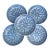 19th Century Set of 6 French Blue & White Faience Dinner Plates Sarreguemines For Sale
