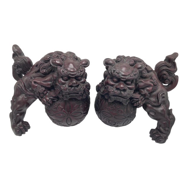Vintage Foo Dogs, a Pair For Sale
