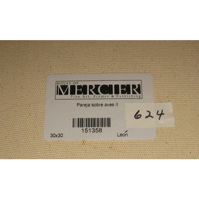 Modern Pareja Sobre Aves Ii Oil Painting by Carlos Alberto Leon Cruz For Sale - Image 3 of 13