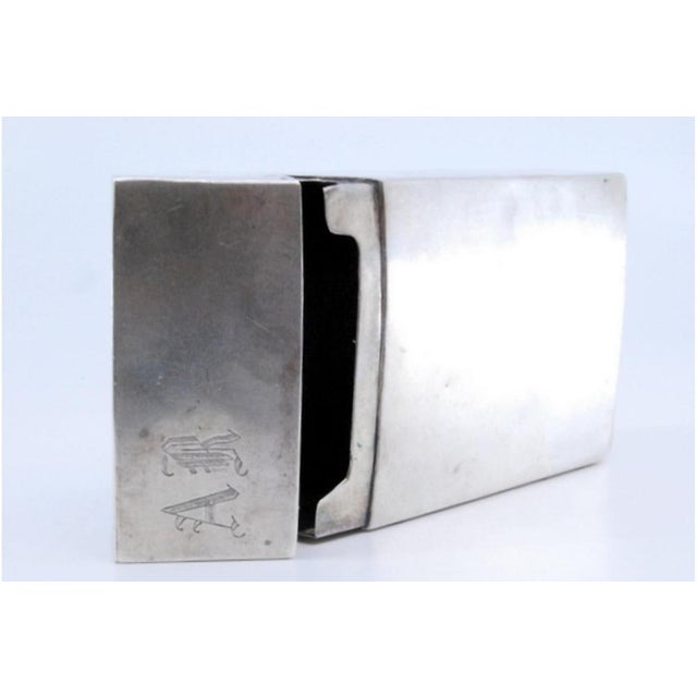 Silver Cigarette Case with Hinged Lid, in Very Good conditions. Designed 1920 to 1949 This piece has an attribution mark,...