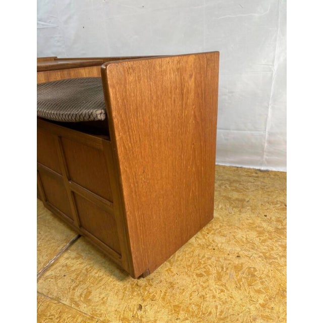 Wood Vintage Teak Telephone Seat from Nathan, 1960s For Sale - Image 7 of 11
