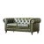 Art Deco Adoorne Chesterfield Leather Loveseat For Sale - Image 3 of 6