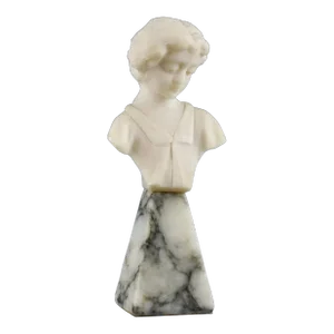 Italian Alabaster Bust of a Child, 1920's