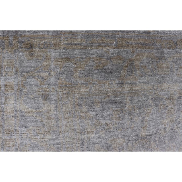 Textile Modern Hand-Knotted Silk Tibetan Rug by Keivan Woven Arts 8'8 X 11'6 For Sale - Image 7 of 12