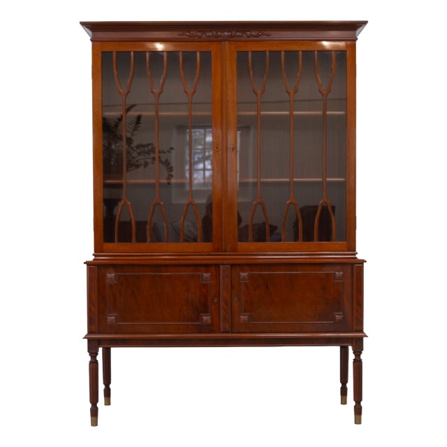 Danish Hepplewhite Mahogany Display Cabinet from Farre Møbelfabrik, 1970s For Sale