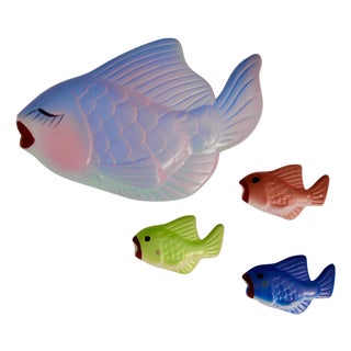 Hand Painted Chalkware Fish Collection For Sale