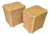 Baker / McGuire Modern Woven Cane Mesa Accent Table- Set of 2 For Sale
