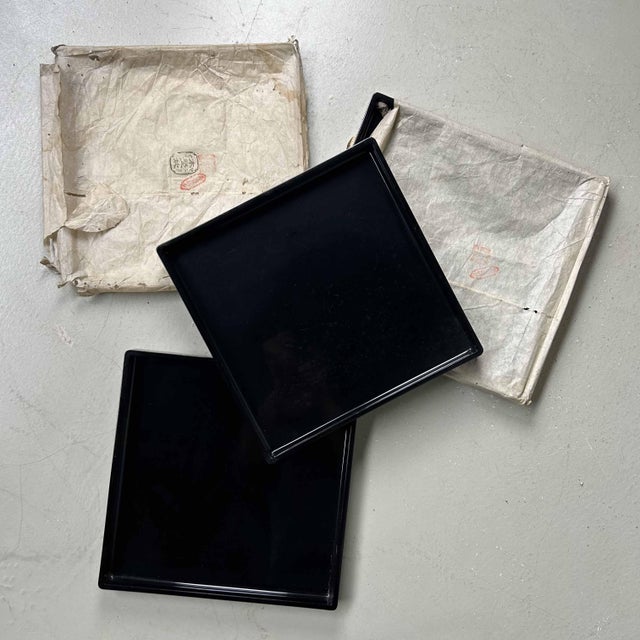 Urushi Lacquer Black Tray, Japan, 1890s For Sale - Image 6 of 14