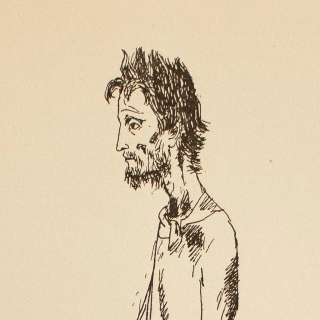 1940s 1940s After Pablo Picasso "Seated Man", First Edition Period Swiss Print For Sale - Image 5 of 11