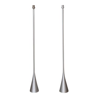 1980s Pascal Mourgue for Ligne-Roset Cast Aluminum Floor Lamps - a Pair For Sale