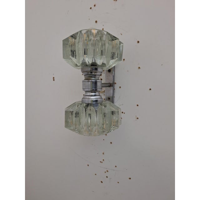 Murano Glass and Brass n.2 Wall Lamps, Italy, 1930s, Set of 2 For Sale - Image 4 of 10