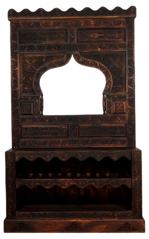 Vintage Hand Carved Wooden Hall Console Tables, 1990s